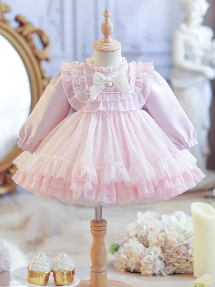 

Girls sister spring 2025 new Lolita dress Baby birthday dress Pompadour dress puffy princess dress4-14years