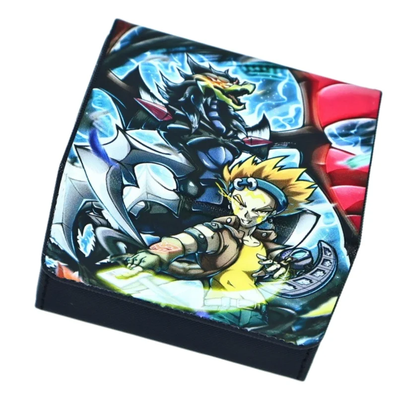 Yu-Gi-Oh! Caja Magnética de Cuero para Cartas de Juego Blackwing-Bora The Spear, Caja de Almacenamiento para Cartas de Juego Blackwing-Elphin The Raven