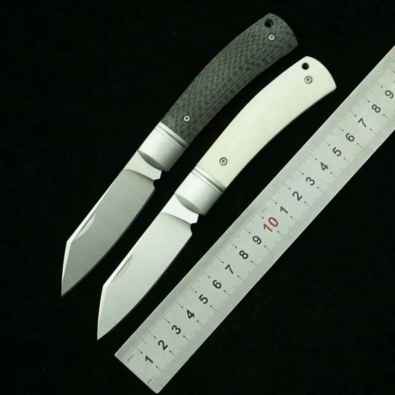 

LEMIFSHE New 9CR14MOV Blade Steel+CF/Bone Handle Outdoor Camping Hunting Kitchen Survival Pocket EDC Tool Folding Knife