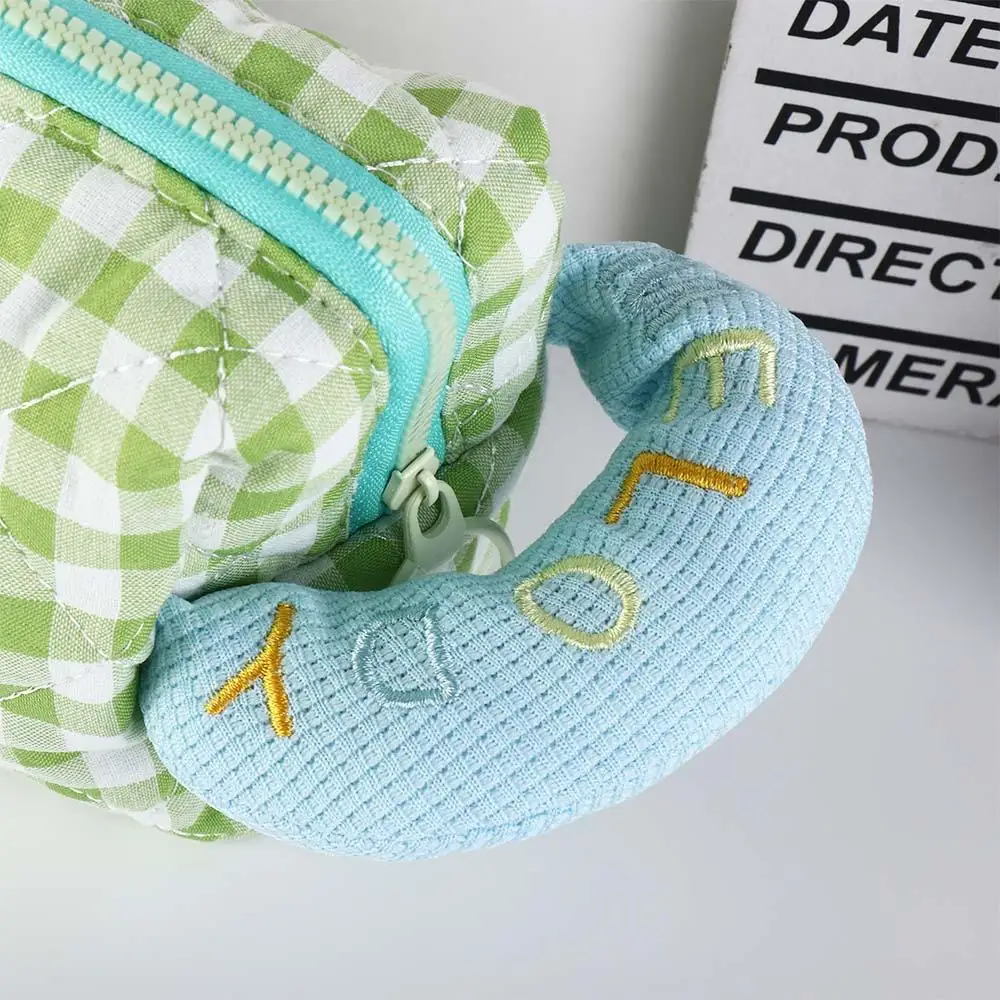 Geruite Cosmetica Opbergtas Met Rits Multifunctionele Stoffen Potlooddoos Gewatteerde Make-Up Organizer Tas Met Rits