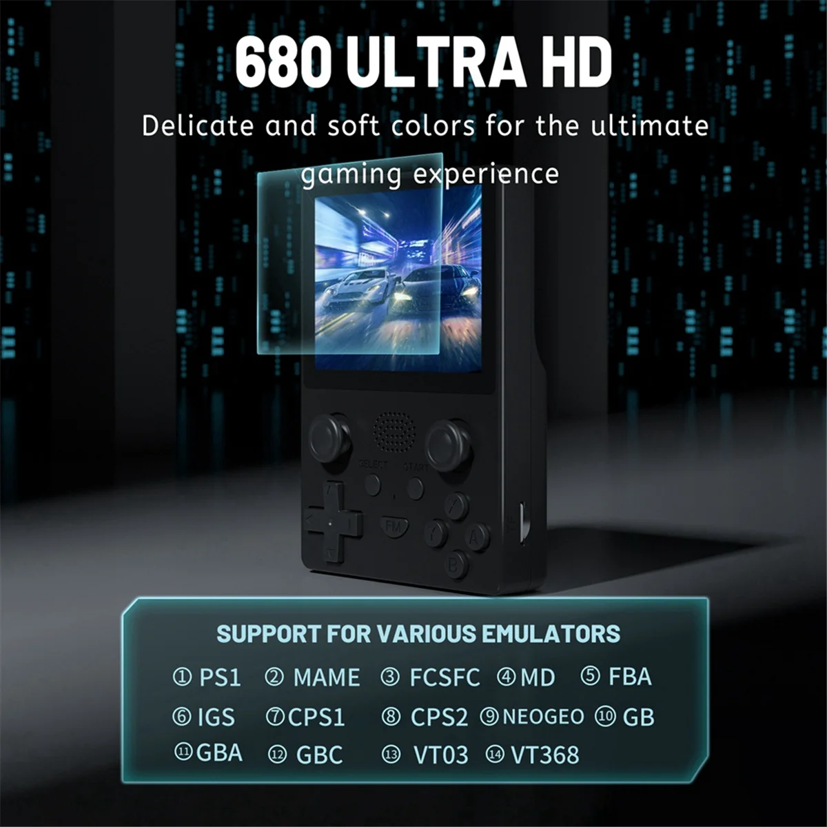 

Портативная игровая аркада ABRI_X5 для консоли-симулятора PS1 15000 + игровая батарея емкостью 2000 мАч, игровая консоль с 3,5-дюймовым IPS-экраном, черная