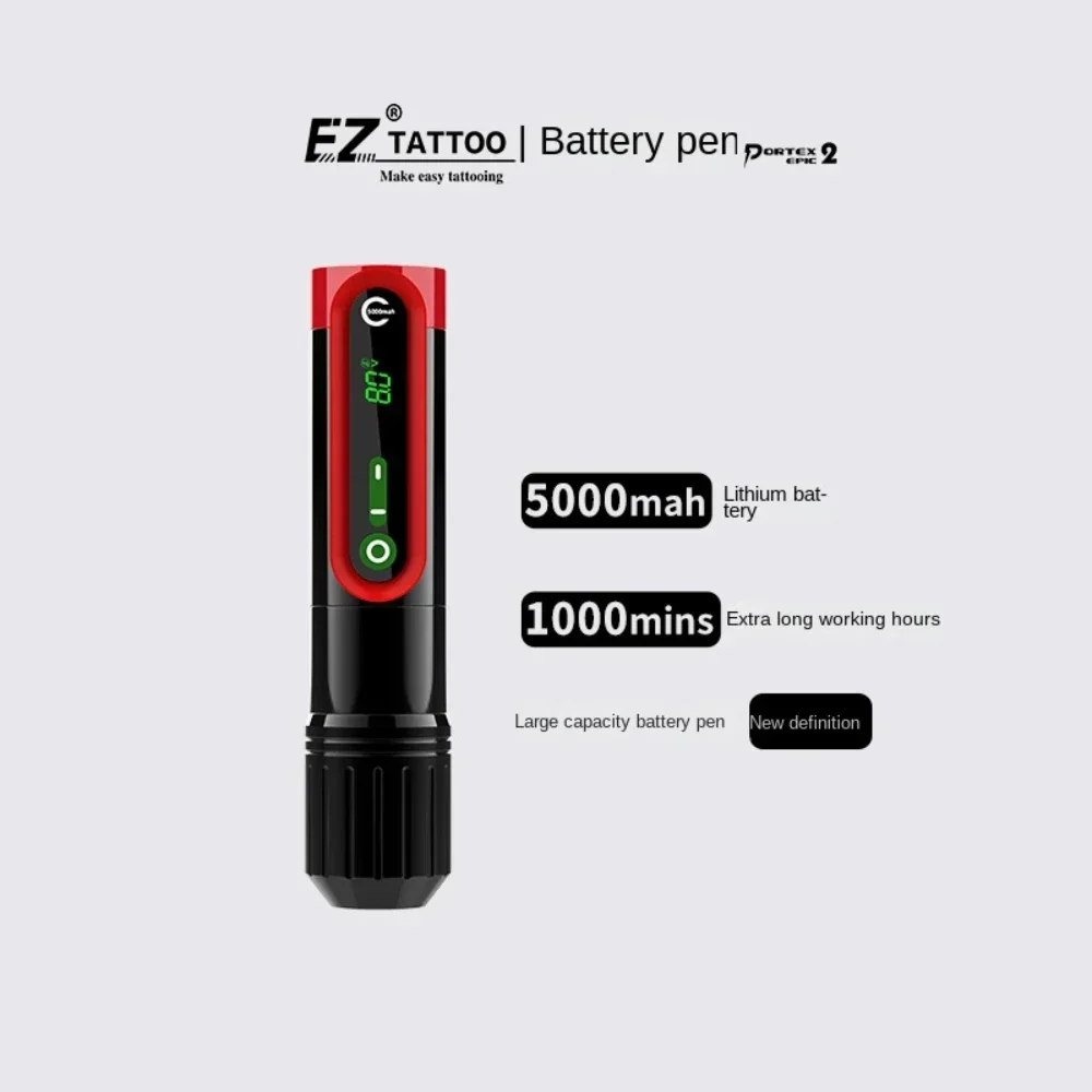 3.5mm stroke EZ  P2epic Wireless Tattoo Pen 5000 MA Large Capacity Battery Pen Cutting Line Tattoo All-in-One Machine