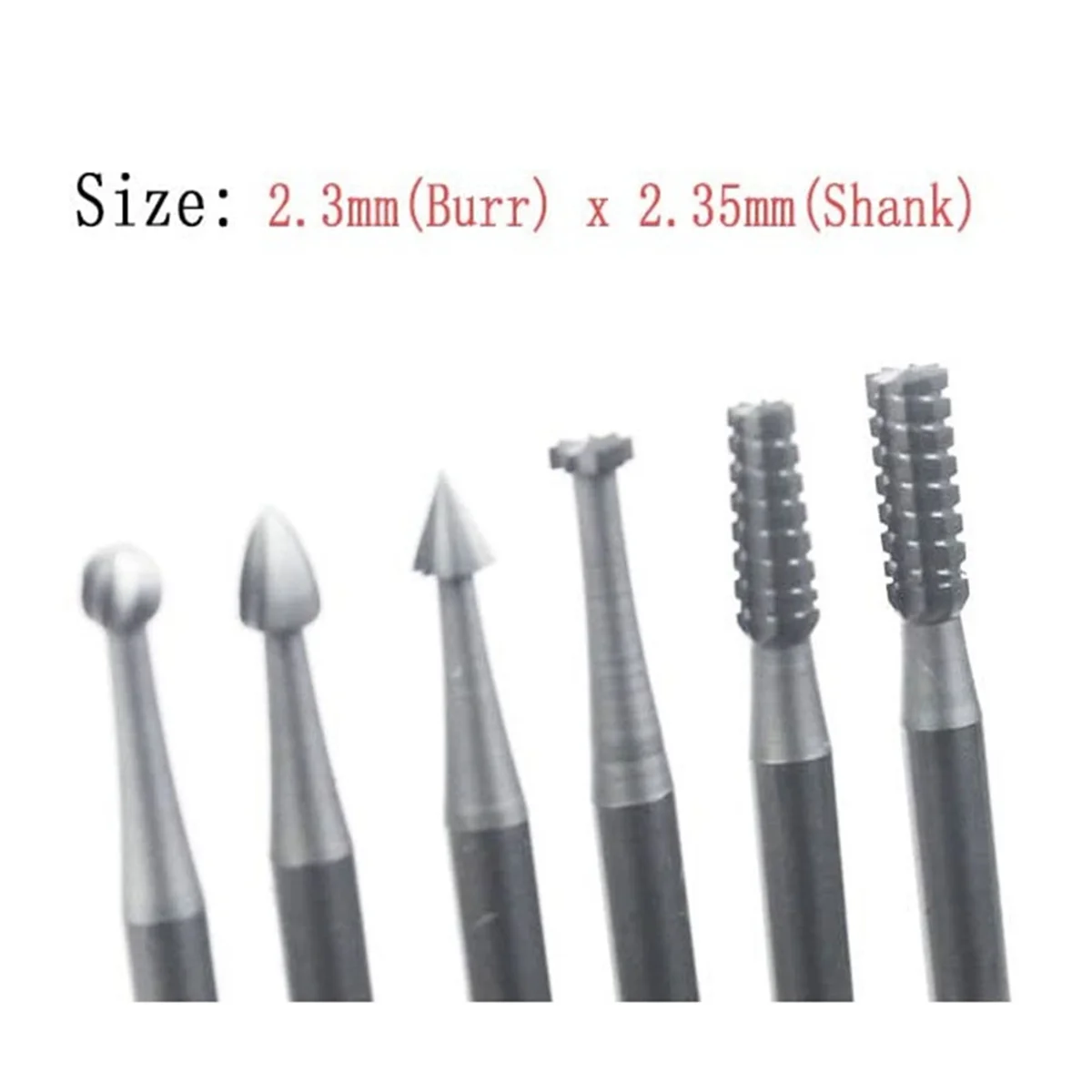 6 brocas para enrutador de grabado de acero con vástago de 3/32 pulgadas, brocas para tallar ámbar oliva para herramientas rotativas (brocas para tallar de 2,3 mm)