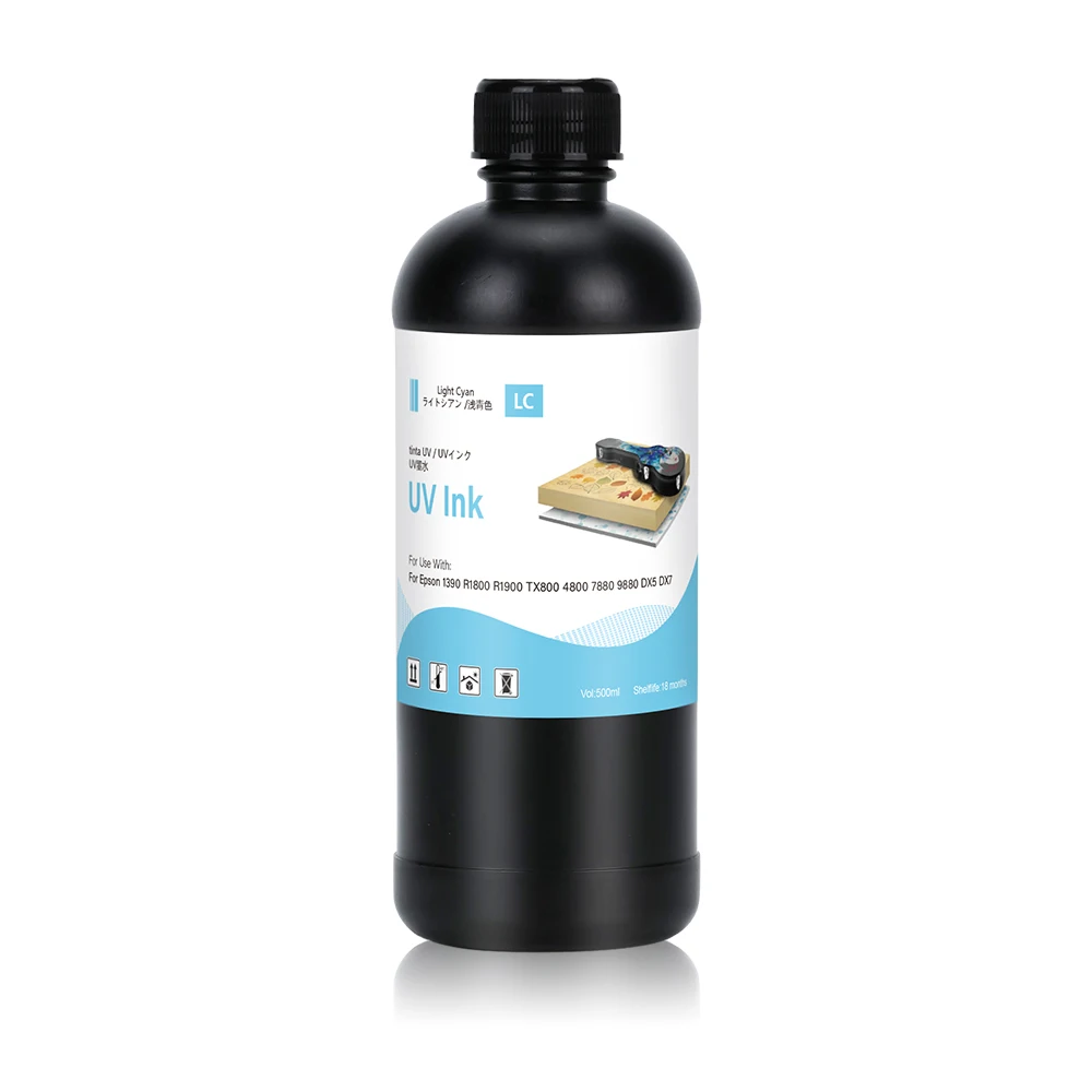 Winnerjet 500ML UV-inkt voor DX5 DX6 DX7 TX800 XP600 printkop voor Epson 1390 L800 L1800 R1800 printerinkt voor alle UV-printers