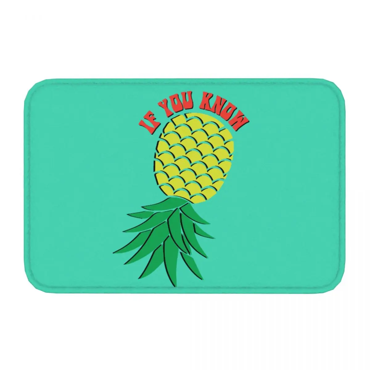 Pineapple Swinger Front Door Mat Anti-Slip Indoor Quick Dry Doormat Living Room Entrance Rug Carpet