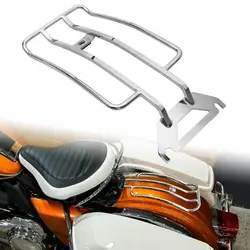 Chrome Motorcycle Rear Solo Seat Luggage Rack Support Shelf For Harley Touring Electra Glide Road Glide Road King FLHR FLHR FLTK