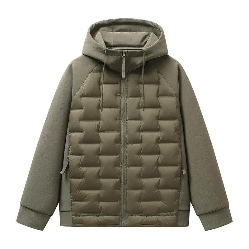 Nuova felpa sportiva patchwork lavorata a maglia per uomo e donna, piumino leggero con pile, cappotto caldo ed elegante