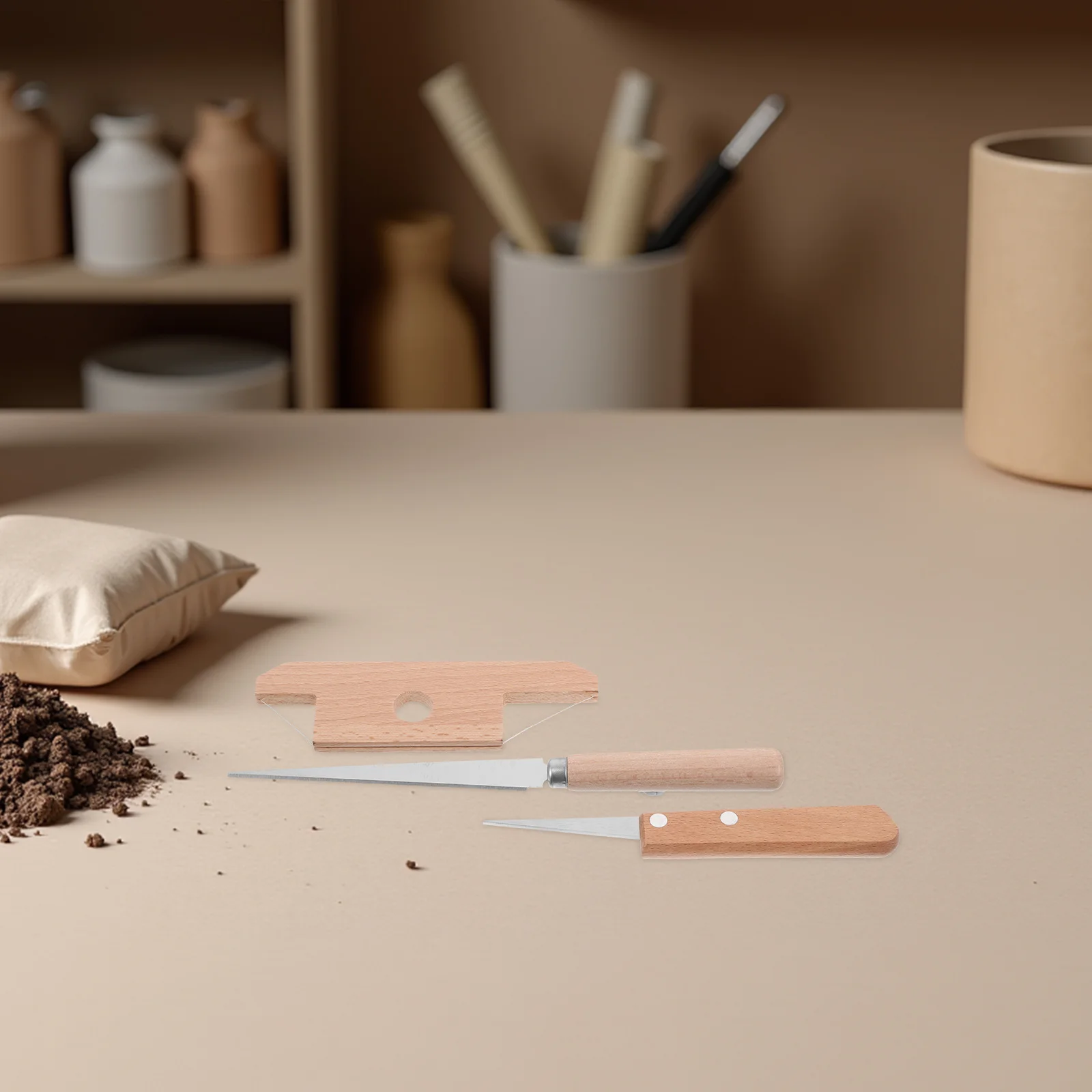 

3Pcs Pottery Repair Tools Wood Wire Bevel Cutter Fettling Knife Cutting Clay Sculpting Ceramic Craft Supplies Carving Tools