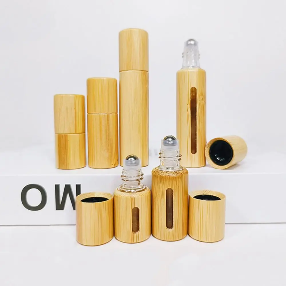 Oil Aromatherapy Sample Vial Deodorant Bottles Wood Roller Bottle Bamboo Roll-on Bottle Perfume Bottles Essential Oil Bottles