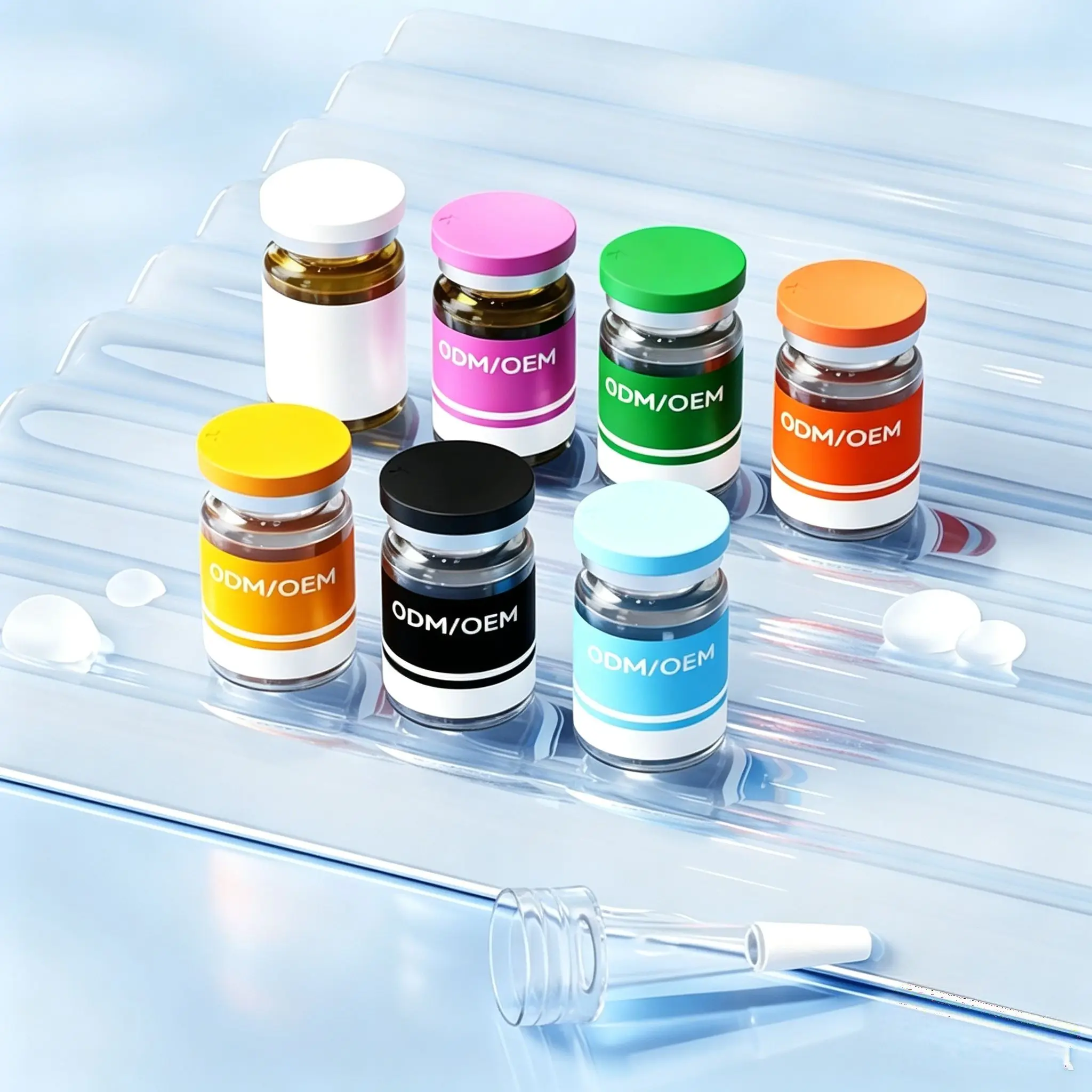 Reusable Refillable 3ml Glass Vial Accessories,Factory Custom Print Labels & Anti-tampering Texture Seal Stickers - Detail 1