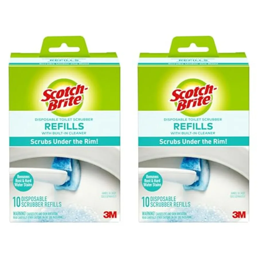 

Scotch Brite Toilet Scrubber Refill Value Pack 2 Boxes of 10 Each Click N Flip