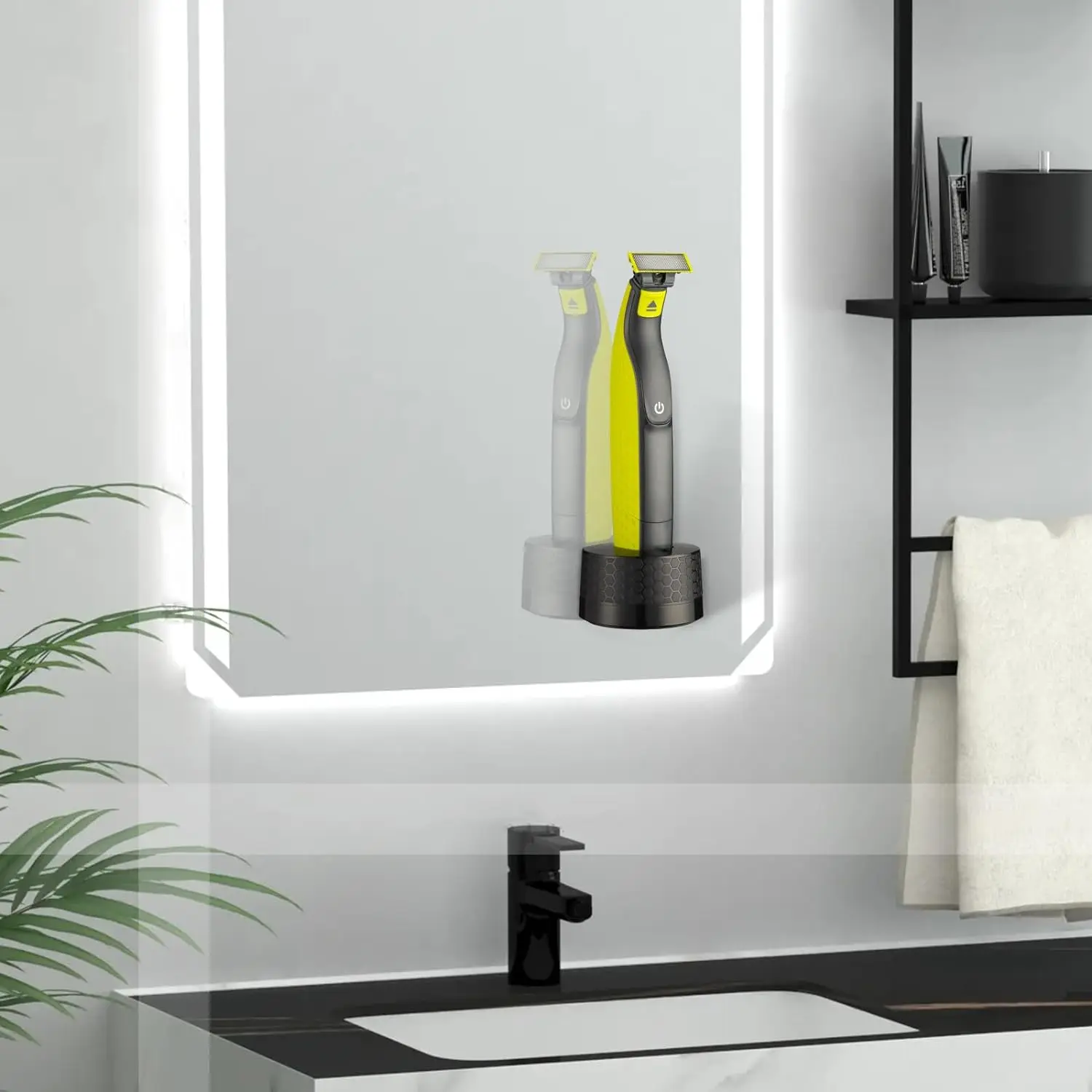 حامل شاحن قاعدة شحن مثبت على الحائط لماكينة الحلاقة الكهربائية الهجينة فيليبس One Blade QP2520 QP2530 QP2620 QP2630 #2