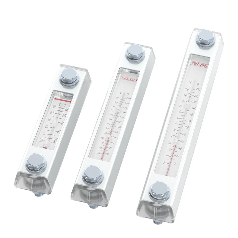 Medidor de nível de fluido do tanque hidráulico, concha de alumínio, medidor de nível de óleo, medidor de nível de água, termômetro de água padrão de óleo ywz 50t-500t