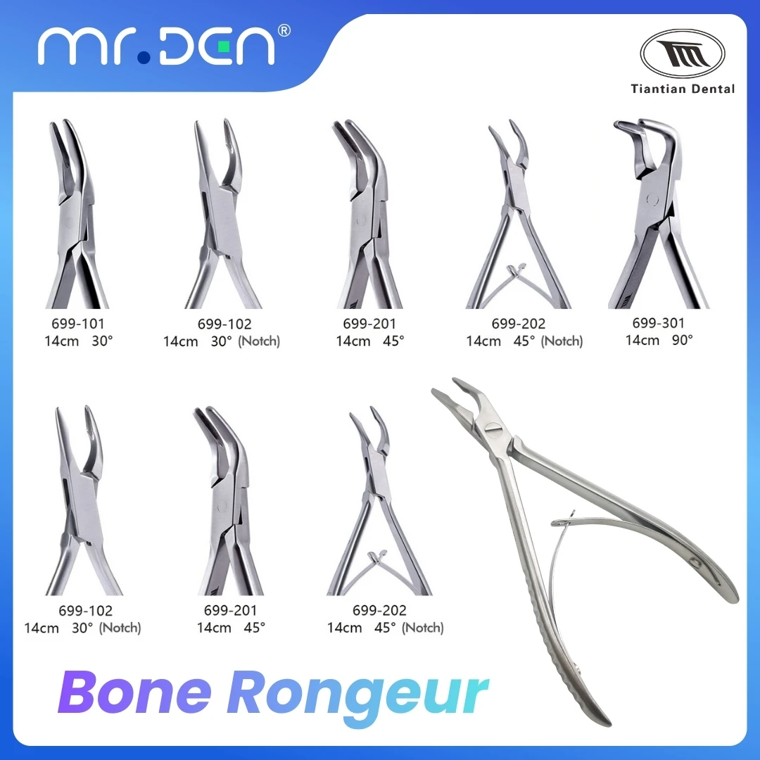 

TIANTIAN Dental Implant Rongeur Universal Bone Crushing Forceps Narrow Head for Alveolar Bone Shearing