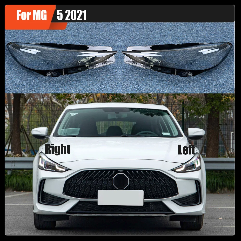 

For MG 5 2021 Front Headlamp Lamp Cover Headlight Shell Transparent Lens Replace The Original Lampshade Plexiglass