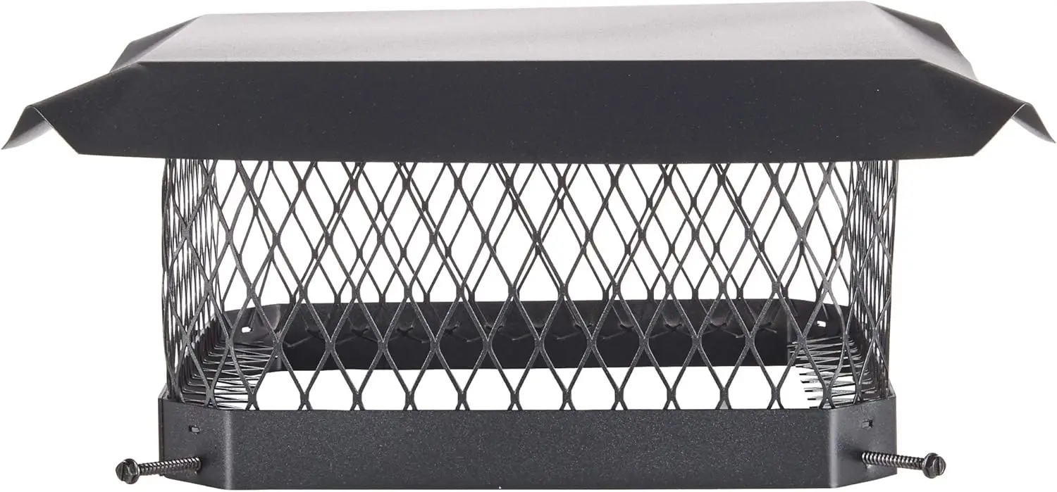 

13" x 13" Single Flue Bolt-On Chimney Cap, Fully Assembled Galvanized Steel for Home Protection
