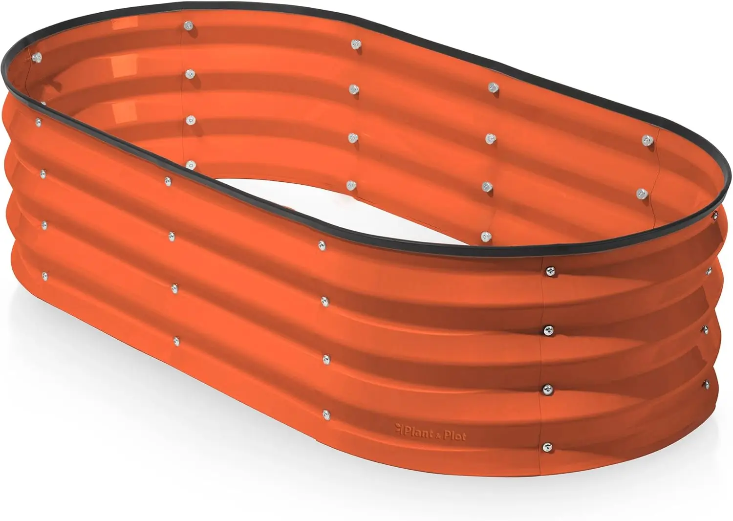 

Оцинкованная приподнятая грядка 4x2x1 фута для выращивания овощей, цветов и садоводства на открытом воздухе, оранжевая