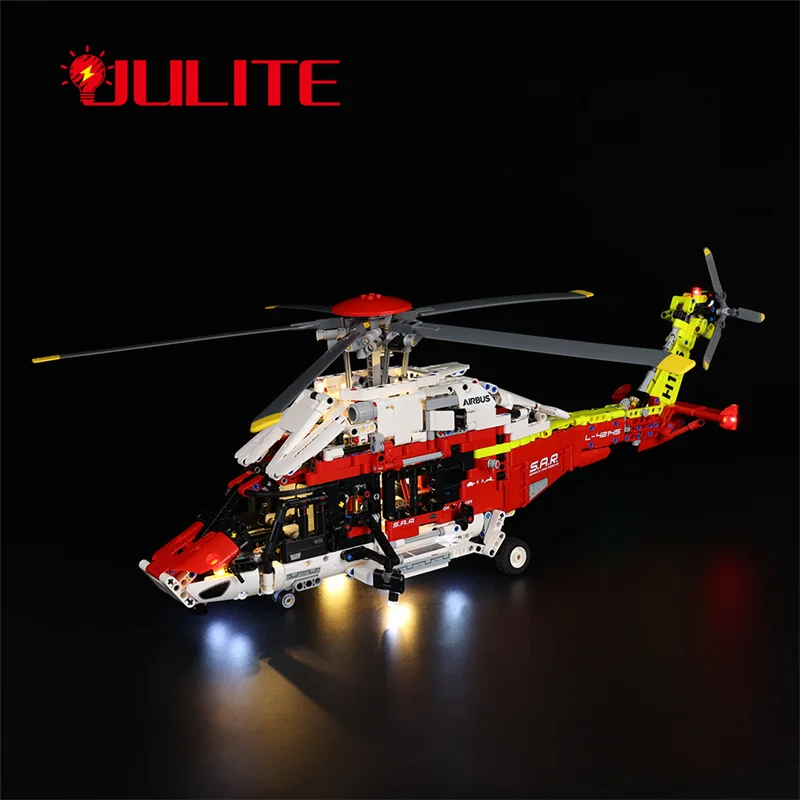 Kit de luz led bloco de construção para técnica 42145 airbus h175 resgate helicóptero (para não incluir o modelo) iluminação led acessórios diy