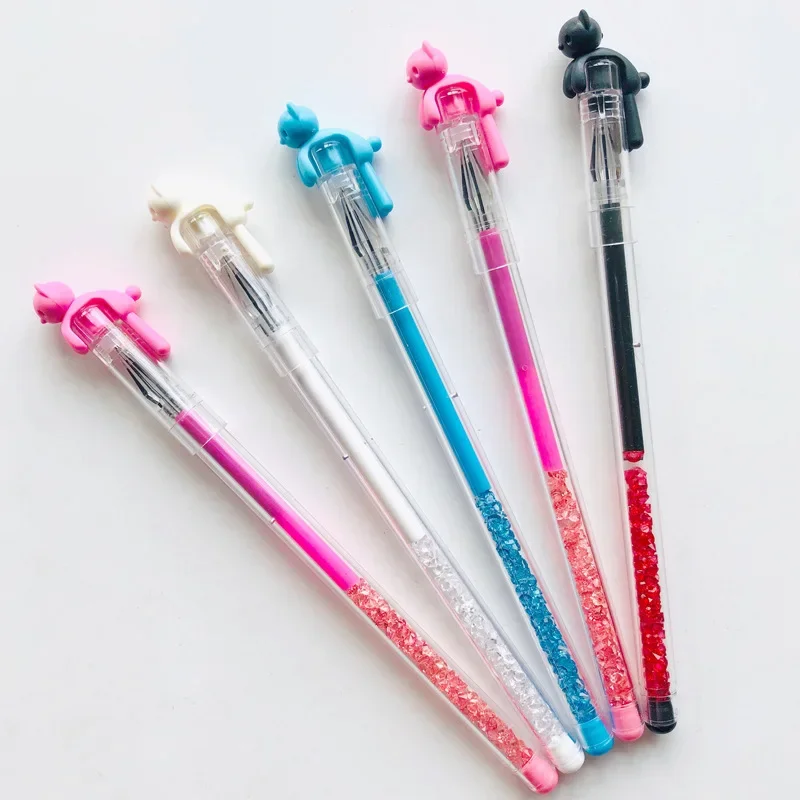 

24PCS Cat Gel Creative Diamond Writing Student Stationery Kawaii School Supplies Gel Pens