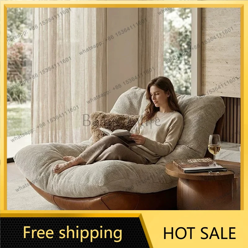PG Italian minimalist human kennel chair oversized single lazy sofa bedroom balcony retro lounge chair