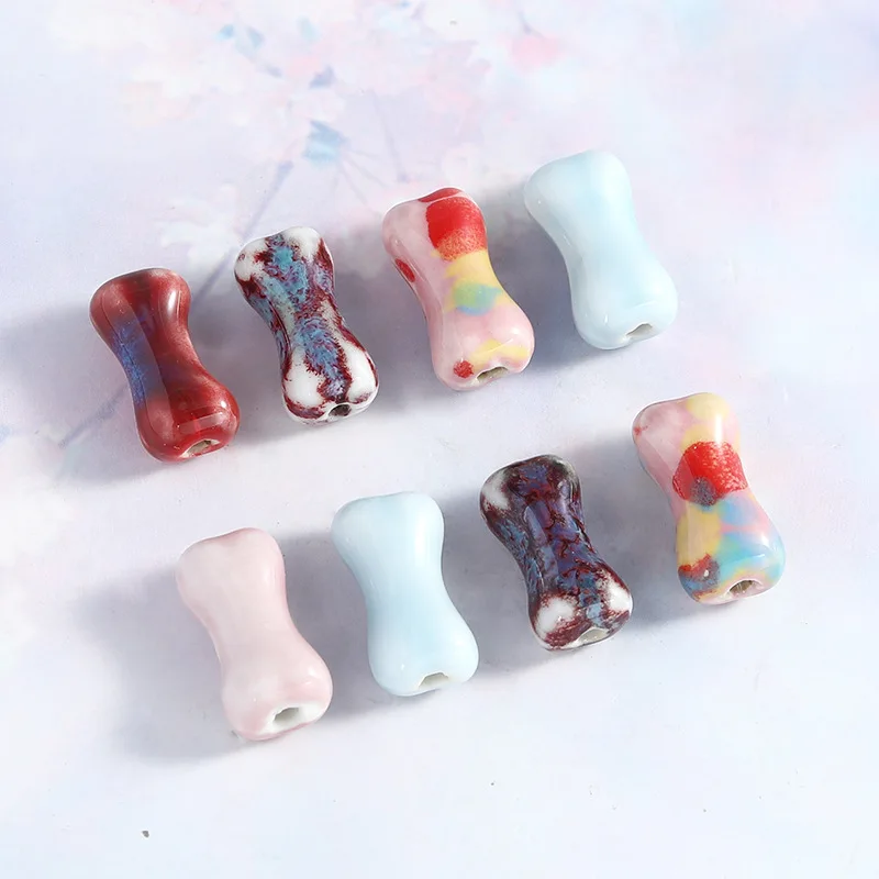 

30 шт./лот, аксессуары для ювелирных изделий, керамические костяные свободные бусины для подвесок, серег, браслетов