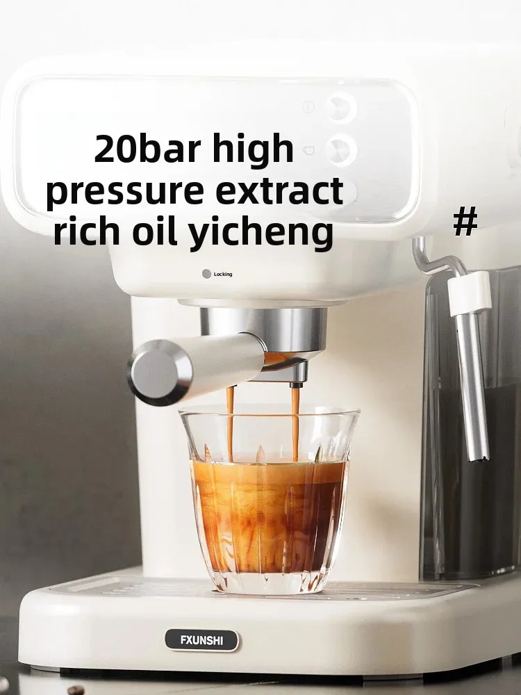

ZC Entry Coffee Machine Small White Latte Milk Coffee Steam Household Small