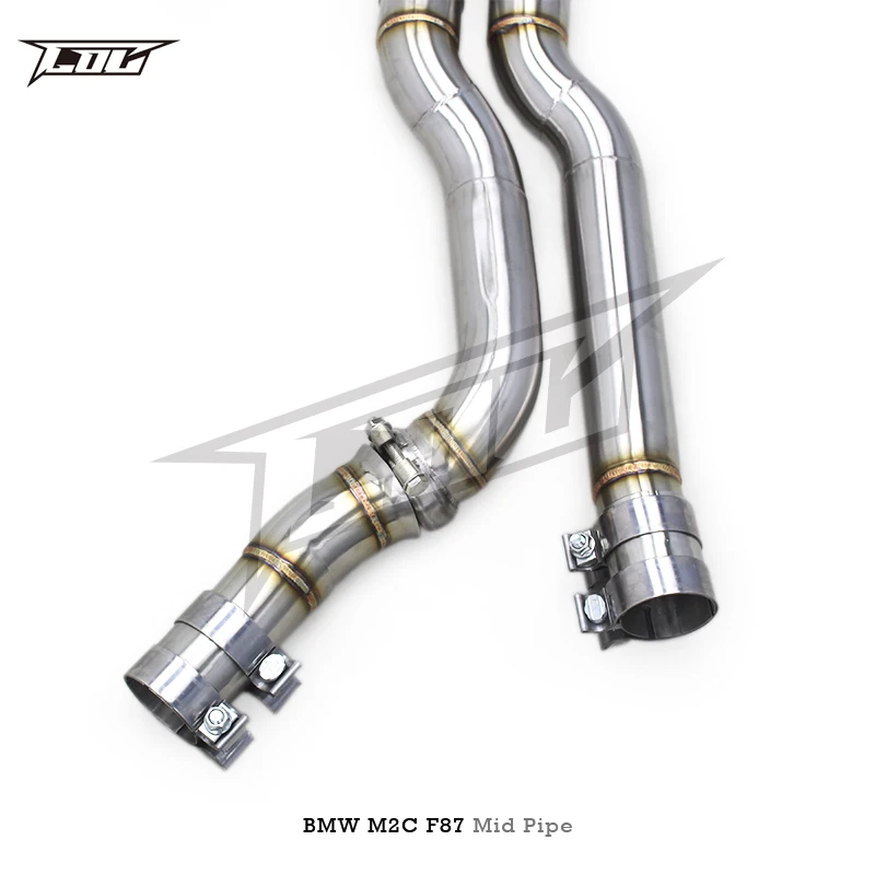 COC Custom 3.5 Inch Stainless Steel Exhaust Pipe For 2018-2023 BMW M2C/M2 Competition S55 F87 Single Middle Exhaust Exhaust Pipe