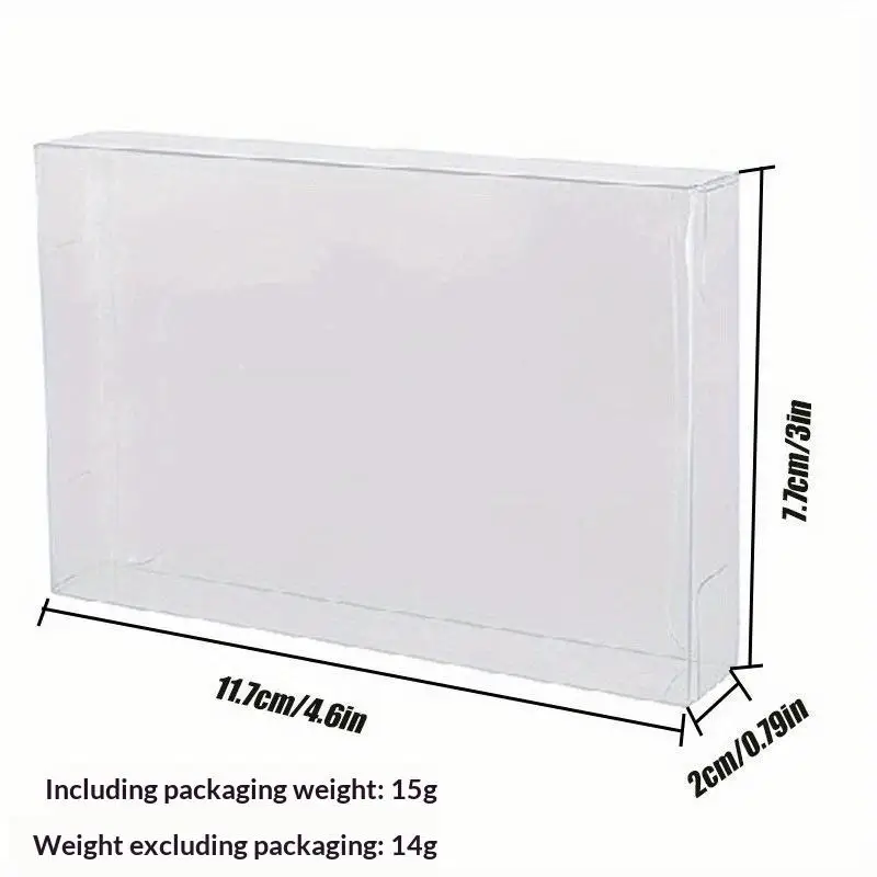 5Pcs For N64 Gaming Case 0.3mm PET Protective Case Transparent Moisture-Proof