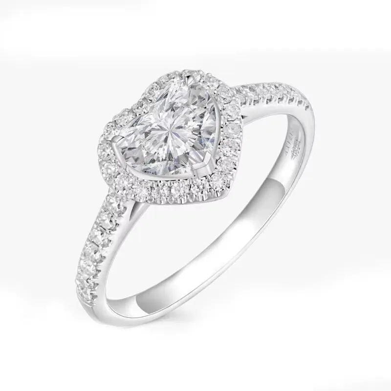 

kailixi heart-shaped 18k gold Wedding ring lab Diamond Wedding ring pave setting Ring 18K gold Ring women