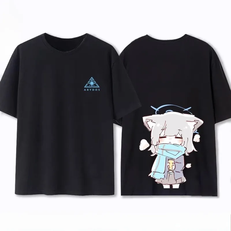 Blue Anime Archive Shiroko Anime Round-neck Top Men Women Clothing Unisex Graphic T-Shirts Anime Clothes
