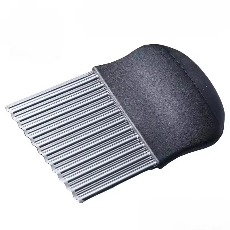 

Stainless Steel Potato Chip Slicer Dough Vegetable Fruit Crinkle Wavy Kitchen Knife Cutter Chopper French Fry Maker Tools Gadget