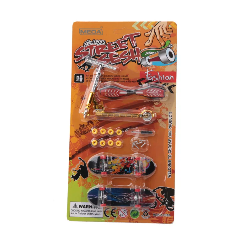 Beginners Nieuwigheid Mini Vinger Scooter Rolschaatsen Schoen Set Tool Assembly Nieuwe Unieke Vingertop 6 Jaar Oud Speelgoed model