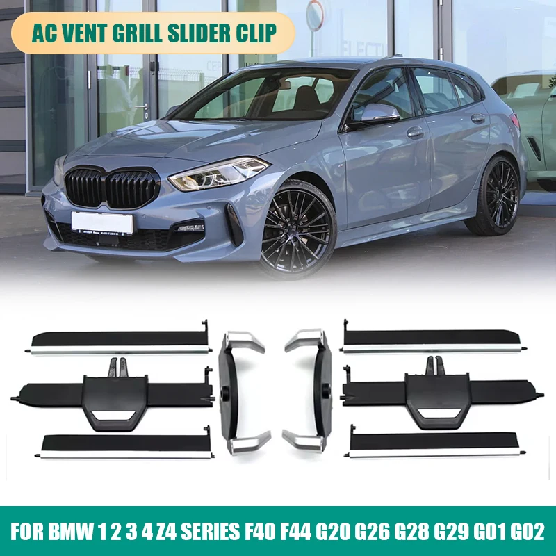 

Car Front Centra AC Air Conditioner Vent Grill Slider Clip Repair Kit For BMW 1 2 3 4 Z4 Series F40 F44 G20 G26 G28 G29 G01 G02