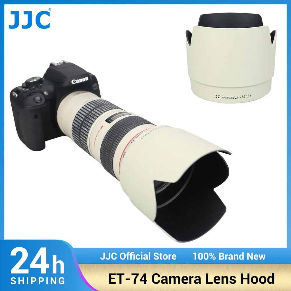 JJC ET-74 Reversible Camera Lens Hood Compatible with Canon EF 70-200mm f/4L USM &IS USM Lens for Canon EOS 1D 5Ds 6D 7D M6 RP