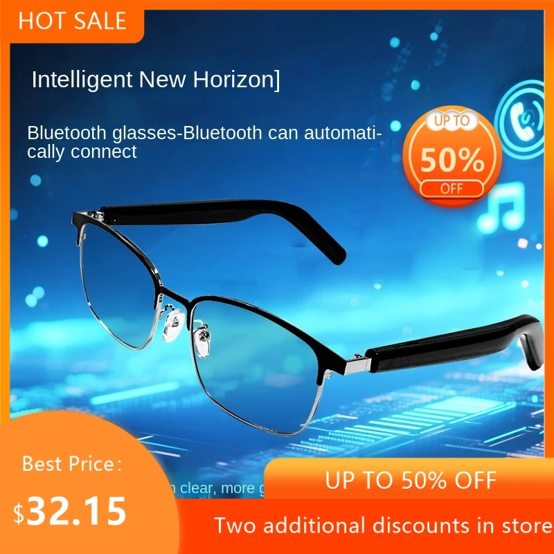 

AI Translation Intelligent Bluetooth Glasses High-end Business Metal Double Beam Magnetic Charging Color Changing Lenses 2026