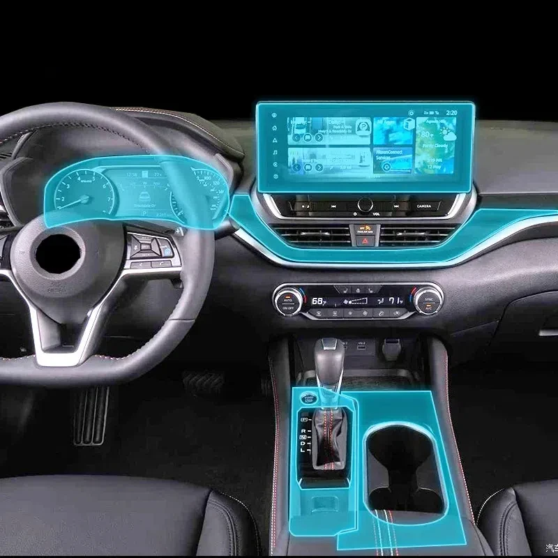 

Для Nissan Altima 2022-2023 защитная пленка для салона автомобиля, прозрачная самоклеящаяся пленка из ТПУ, пленка для краски, консоль, наклейка против царапин