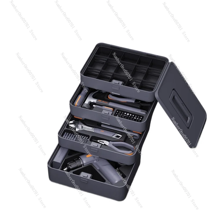 Toolbox Set Household Hardware Tools Electrician Maintenance Multi-Functional Special Combination Full Set