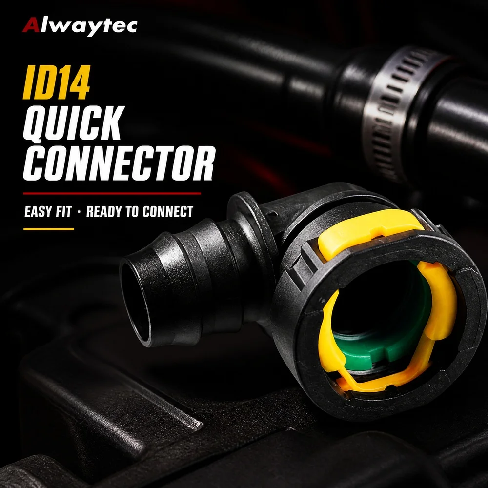 5PCS 17.5MM ID14 Injection Molding Plug Line Easy Fit Diesel Fuel Plastic Quick Coupling Hose Connectors
