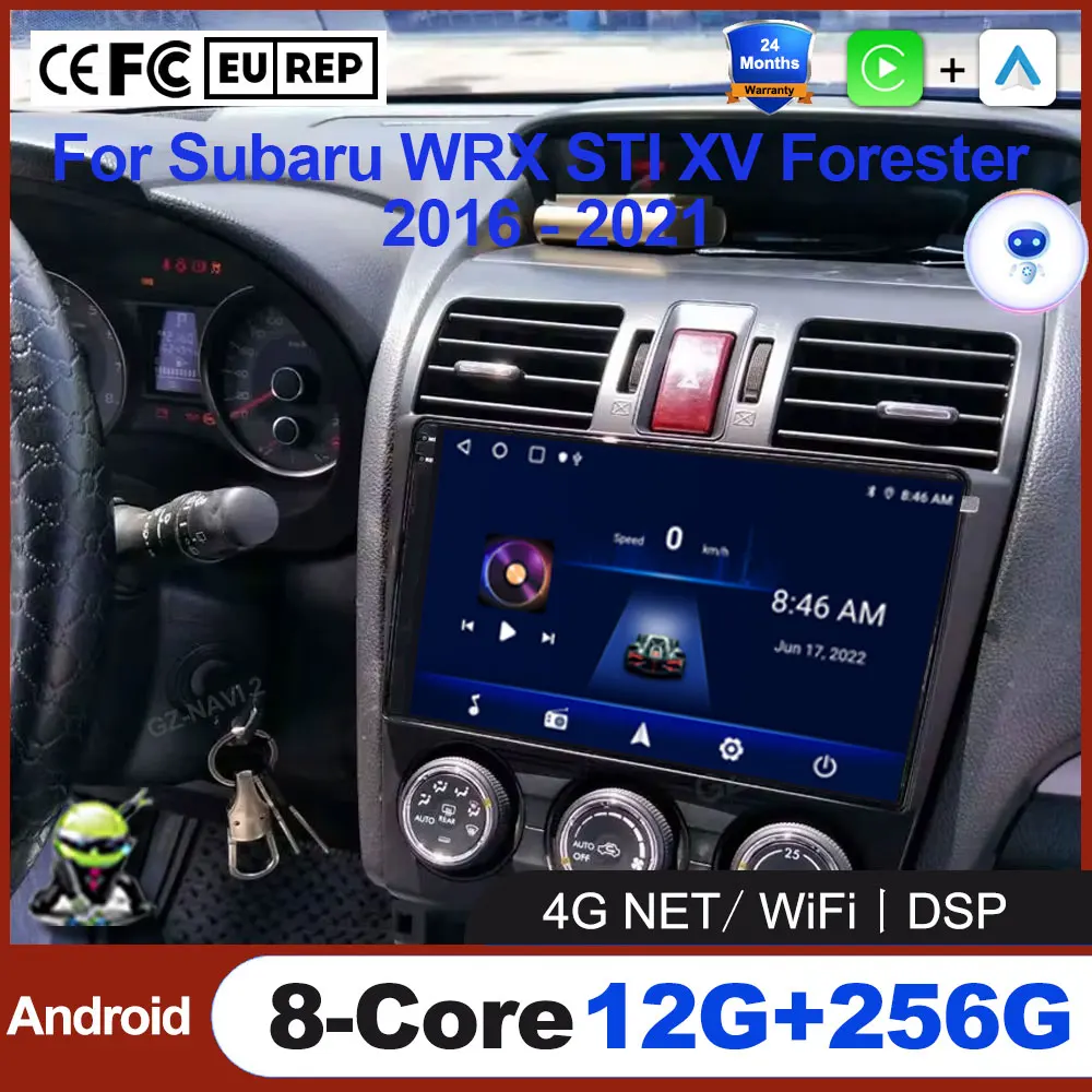 Car Multimedia Radio Player For Subaru WRX STI XV Forester 2016 - 2021 Wireless Carplay Android 16 Auto GPS Navigation WiFi Tool