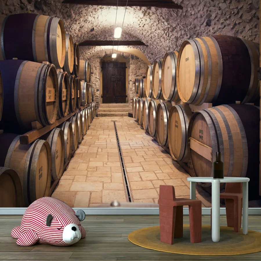 

Современные пользовательские обои Peel and Stick для гостиной, ретро-украшение, древний винный погреб, фотообои, фрески для домашнего декора