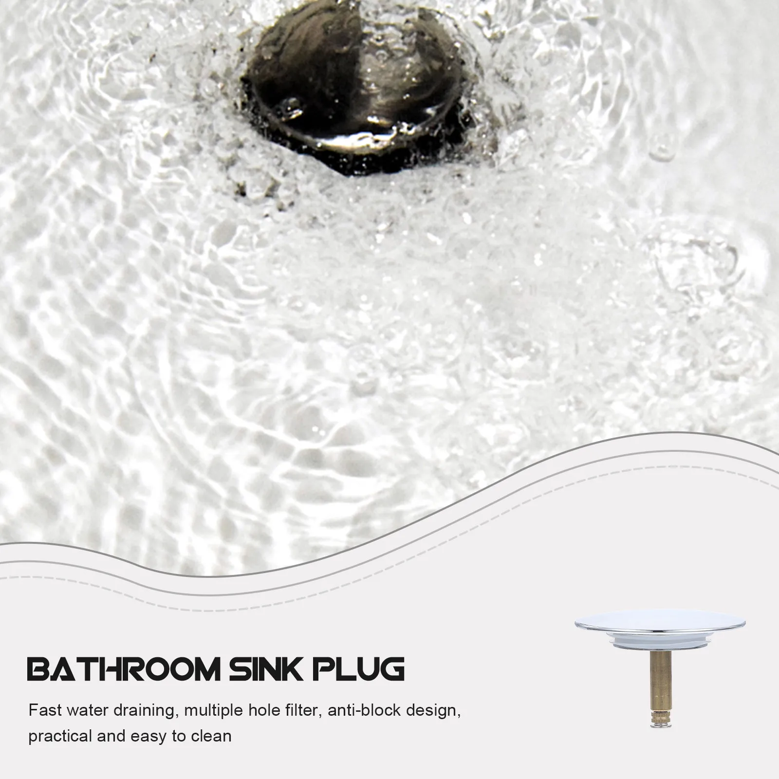 

Sturdy Copper Bath Drain Stopper Bathtub Drain Stopper Bathroom Sink Plug Fast Water Flow Anti Clog Filter Design Easy Install