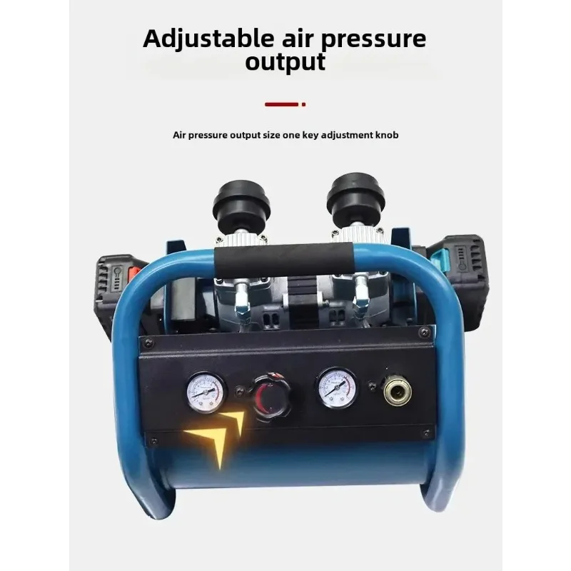 Industrial High-power Air Compressor Rechargeable Wireless Lithium Battery Air Compressor Dual Barometer Power Tool