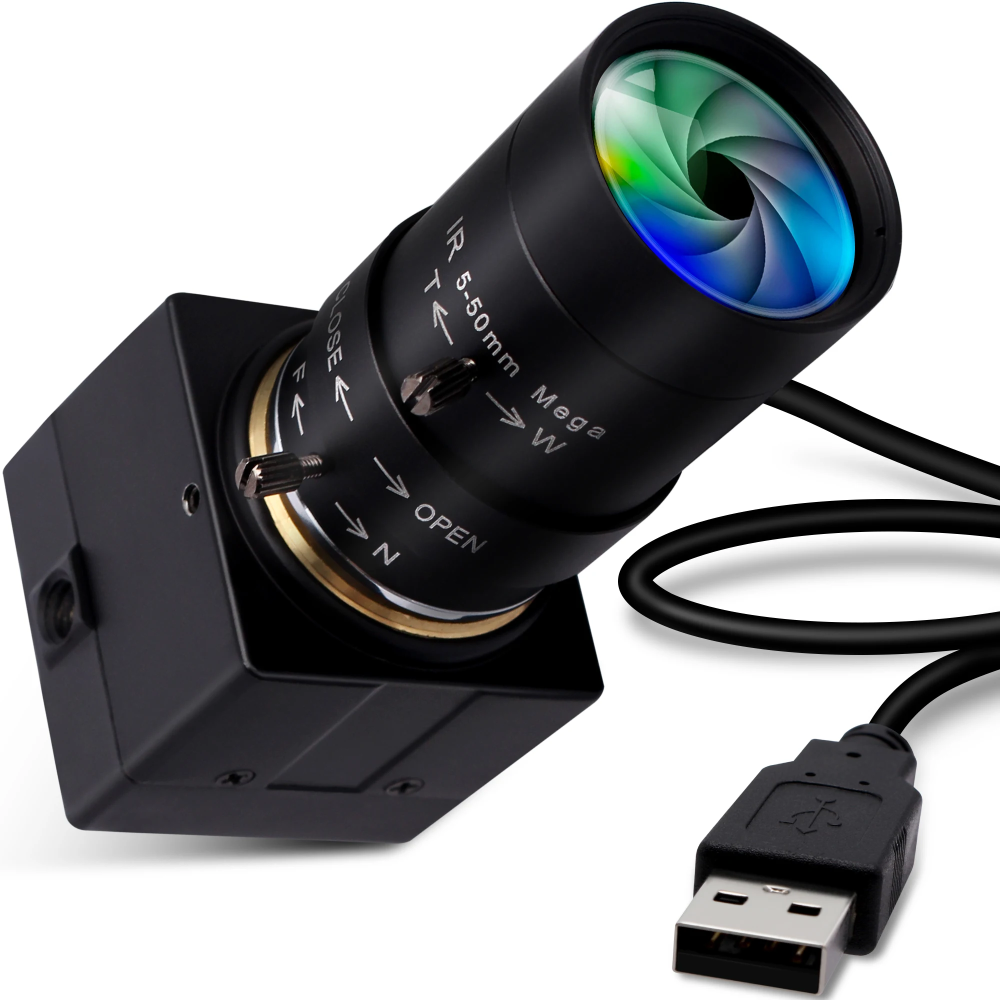 Webcam USB 326 4 con Obiettivo Varifocale 5-50mm: La Soluzione Perfetta per Monitoraggio Industriale e Sicurezza Interna