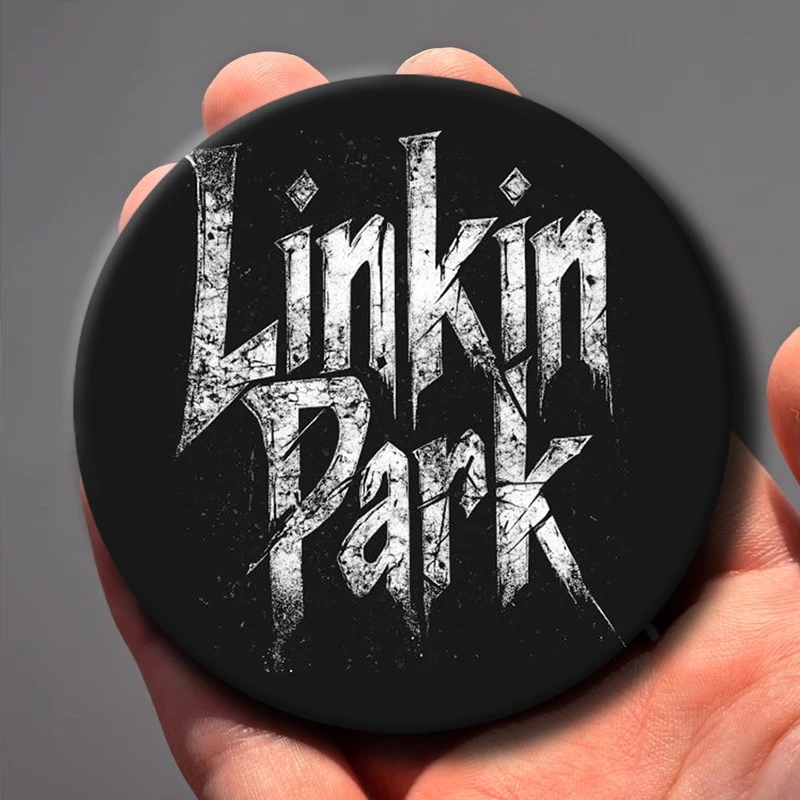 58mm Rock Band Linkin Park Anime Oft Button Pin Creativity Manga Round Badge Cartoon Brooches For Bag Jacket Collar Decor Gift