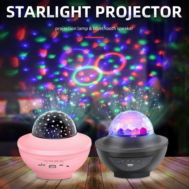 Wireless Bluetooth Card Speaker Colorful Star Light Full Star Portable Outdoor Party Home Square Subwoofer Speakers