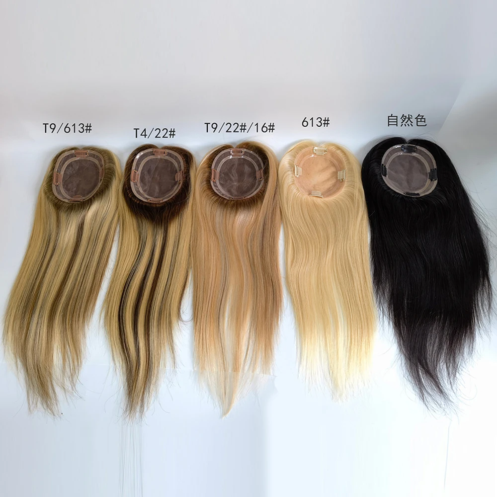 6x5inch Mono Hair Topper Human Hair Premium Hantied Hair Wigs For Women 100% Chinese Cuticle Remy Human Hair Hairpieces