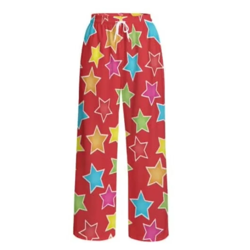 2026 Summer New Rainbow Flower Field Children's and Adult Loose Sleepers Fashionable and Breathable for Outdoor Wear Loose Pants