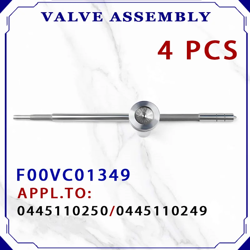 4Pcs -F00VC01349- For Fuel Injector Model : 0445110250\0445110249, FOR BOSCH Diesel injector control valve assembly, LF1227