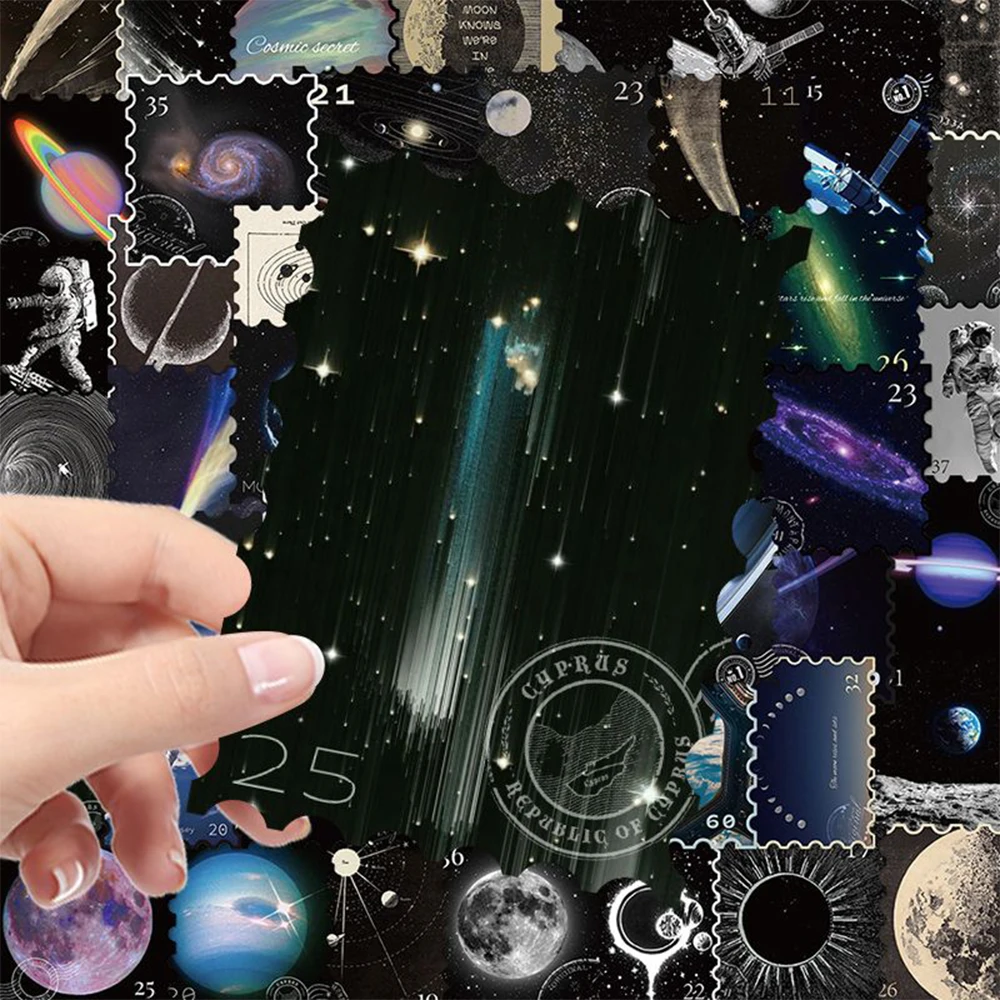 10/30/50pcs Universe Outer Space Cartoon Stickers Galaxy Decals DIY Notebook Phone Diary Cool Waterproof Decals Sticker Kid Toy