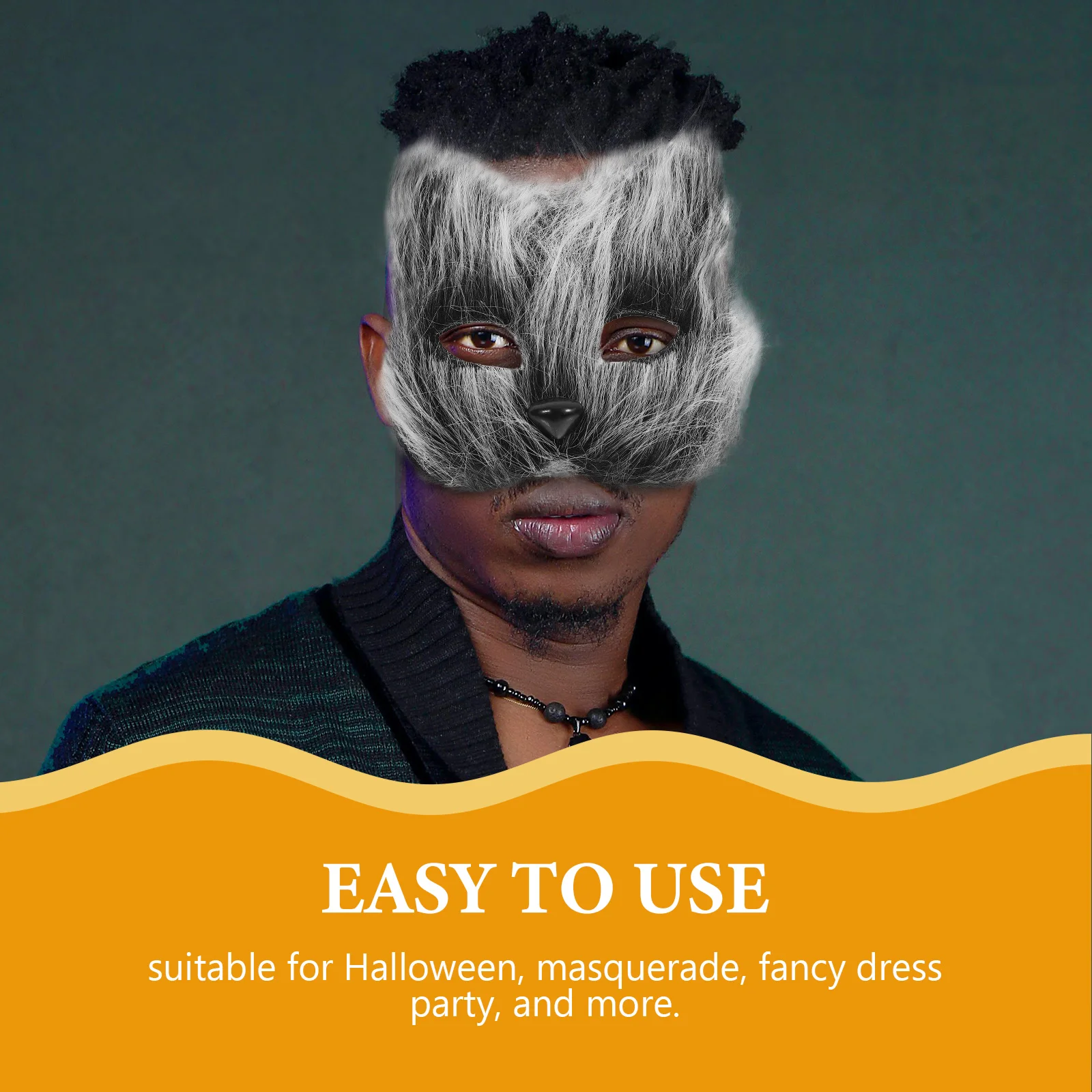 

Fox Mask Decorative Masks Props Artificial Animal Wool Cosplay Furry Costume Halloween